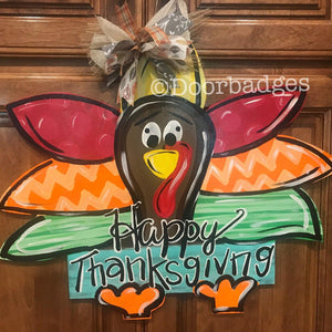 Thanksgiving Turkey door hanger - DoorBadges