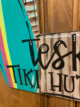 Load image into Gallery viewer, Summer Tiki Hut Door Hanger - Tiki Bar Pooldoor decor - Pool wooden sign - DoorBadges
