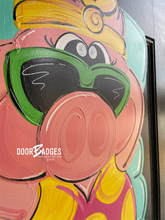 Load image into Gallery viewer, Summer Pig on a Float Door Hanger - DoorBadges
