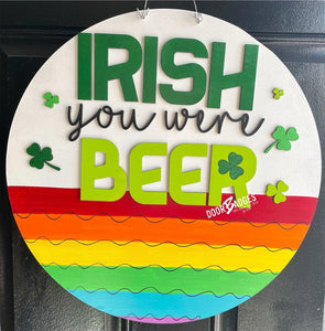 Irish Lucky St Patrick's Day Door Hanger - DoorBadges