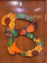Load image into Gallery viewer, Monogram Letter Door Hangers - Summer - Pool - Fall - Christmas - Floral - DoorBadges
