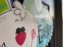 Load image into Gallery viewer, Easter Bunny Oval Door Hanger - DoorBadges
