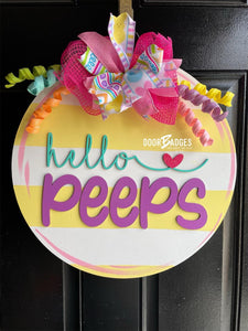 Hello Peeps Door Hanger - DoorBadges