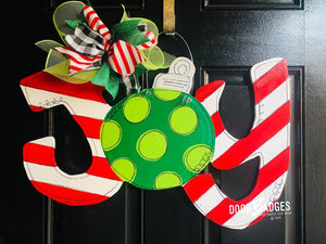 Christmas Door Hanger - Joy Door Decoration - DoorBadges