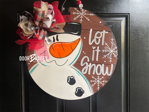 Christmas Snowman Door Hanger -WHS FB - DoorBadges