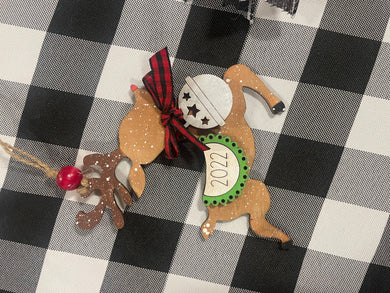 Reindeer 2022 Christmas Ornament - DoorBadges