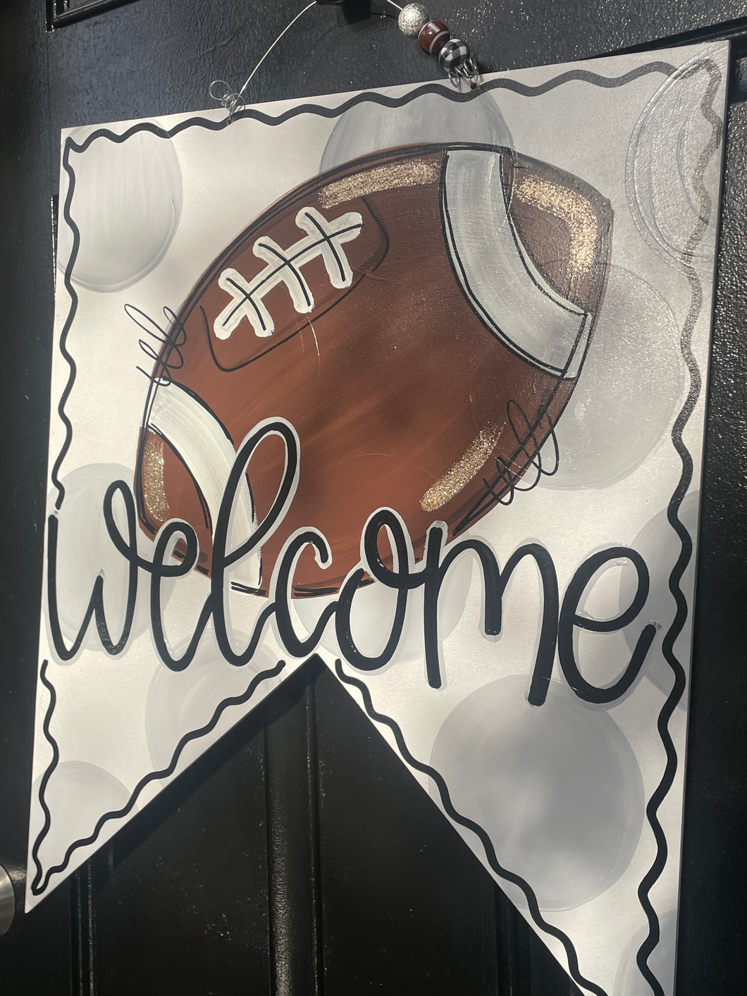 Football Pendant door hanger -WHS FB - DoorBadges