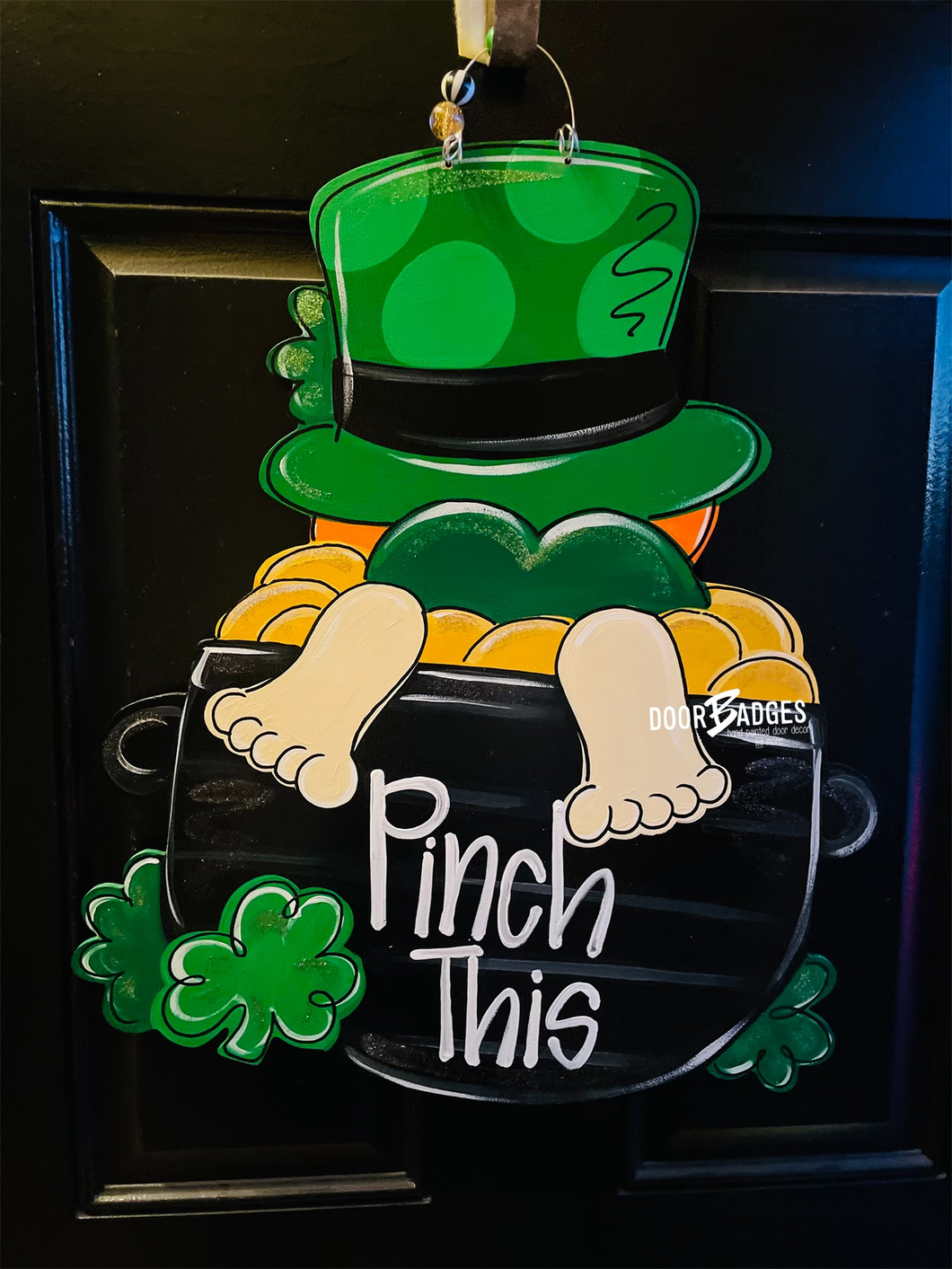 St Patricks Day Pinch This Door Hanger - Irish Lucky Spring Door Hanger