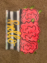 Load image into Gallery viewer, Flower door hanger, hydrengea flower, summer flower pot - DoorBadges
