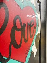 Load image into Gallery viewer, Valentine Love Round Door Hanger - Valentines Day door Decor - valentine wreath - love hand painted personalized door hanger - DoorBadges
