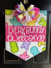 Load image into Gallery viewer, Happy Easter peepsDoor Hanger - bunny Door Hanger - Easter Peeps door Decor
