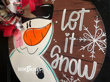 Load image into Gallery viewer, Christmas Snowman Door Hanger -WHS FB - DoorBadges
