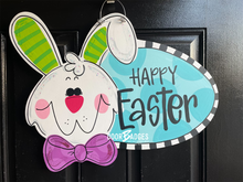 Load image into Gallery viewer, Easter Bunny Oval Door Hanger - DoorBadges

