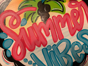 Summer Vibes Door Hanger - DoorBadges
